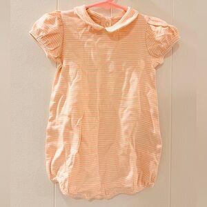 Striped Peach Bubble Romper